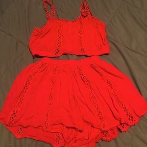 Red two piece set